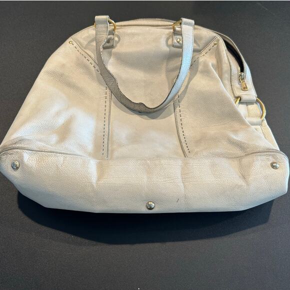 Yves Saint Laurent Muse Large Leather Tote – Off-White, Classic Y Design - Picture 9 of 11